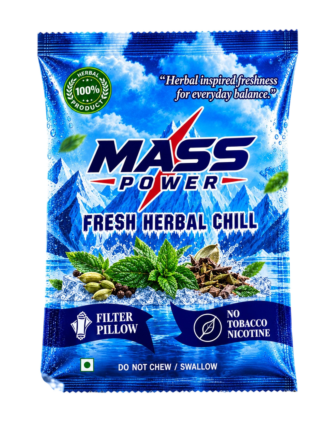 Mass Power Chill resealable freshness pouch